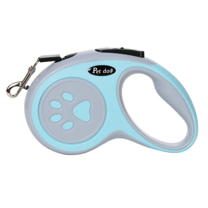 Retractable Dog Leash – Paw Print Design, Durable Nylon Rope for Small to Large Dogs