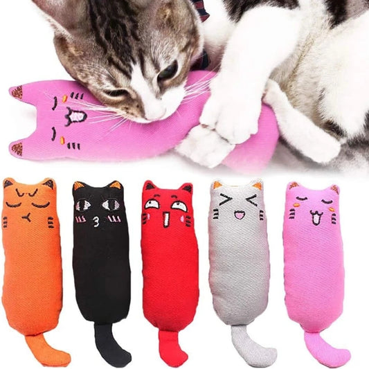 Catnip Plush Toy – Crinkle Sound Pillow for Kittens & Teething
