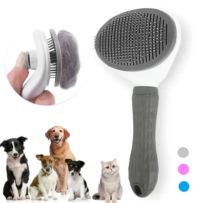 Self-Cleaning Pet Hair Removal Slicker Comb
