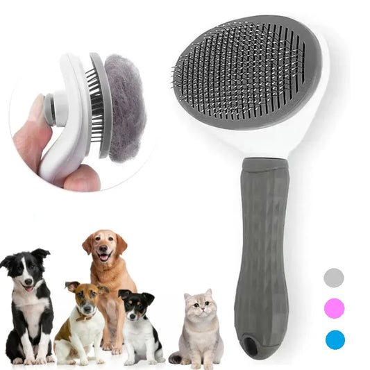 Self-Cleaning Pet Hair Removal Slicker Comb