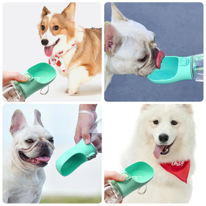 Portable Leakproof Pet Water Bottle for Dogs & Cats – Travel Bowl for Small & Large Breeds