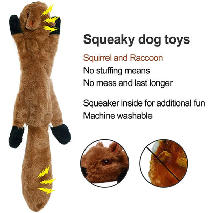 Funny Simulated Animal No Stuffing Dog Toy with Squeakers.