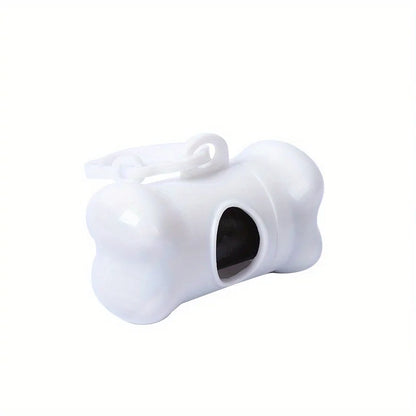 Bone-Shaped Dog Poop Bag Dispenser with 1 Roll – Portable Waste Holder