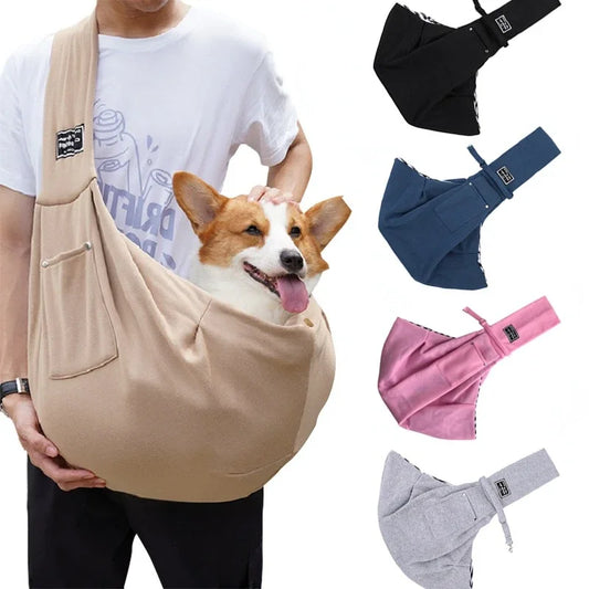 Portable Pet Sling Carrier – Comfortable Crossbody Bag for Cats & Dogs