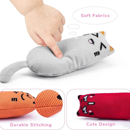 Catnip Plush Toy – Crinkle Sound Pillow for Kittens & Teething