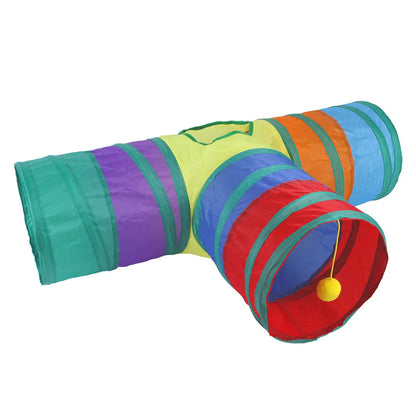 Foldable Cat Tunnel Toy – Breathable Indoor Play Tube with Crinkle Paper