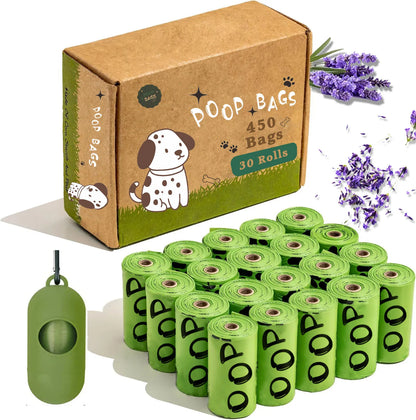 EPI Biodegradable Lavender Dog Poop Bags with Dispenser