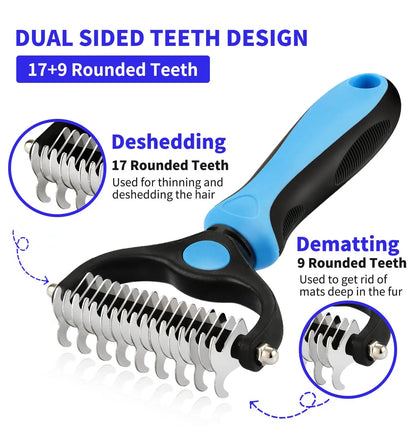 Pet Deshedding Brush Dog Hair Remover
