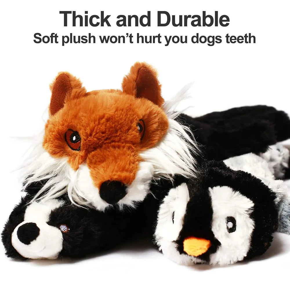 Funny Simulated Animal No Stuffing Dog Toy with Squeakers.