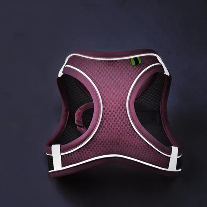 Reflective Adjustable Dog Harness Set – Breathable Vest for Small & Medium Dogs