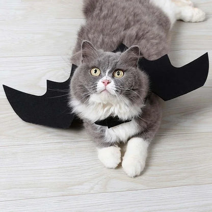 1Pc Halloween Pet Costume – Black Bat Wings Harness for Cats & Dogs
