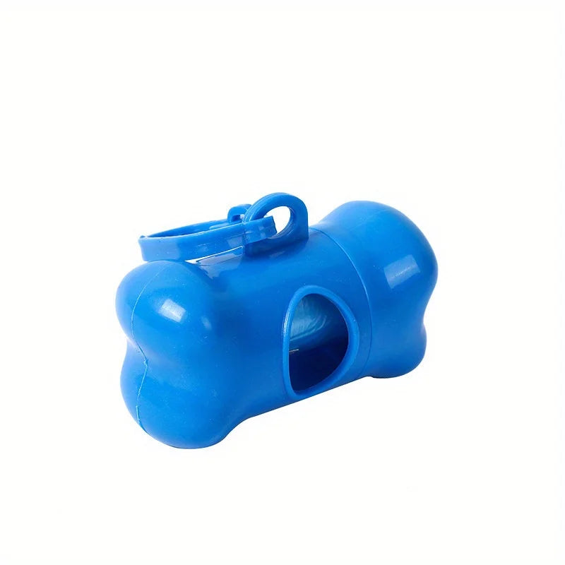 Bone-Shaped Dog Poop Bag Dispenser with 1 Roll – Portable Waste Holder