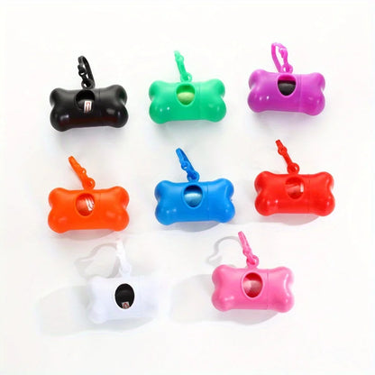 Bone-Shaped Dog Poop Bag Dispenser with 1 Roll – Portable Waste Holder