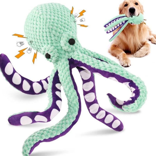 Interactive Plush Octopus Dog Toy – Durable Sound Toy for All Breeds