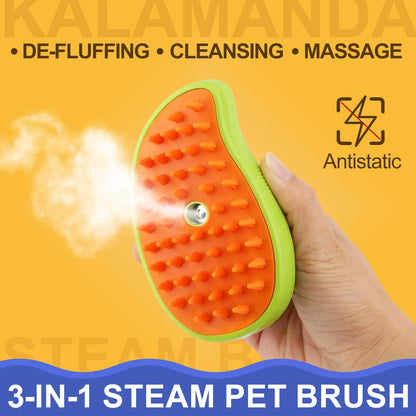 3-in-1 Steamy Brush for Cat's/Dog's Grooming