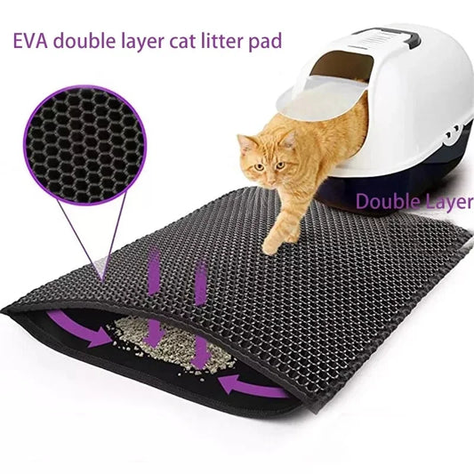 Cat Litter Mat With Double Layer Waterproof.
