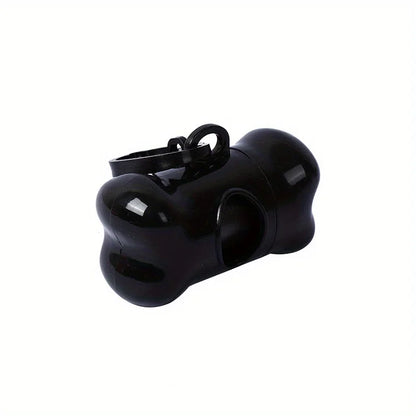 Bone-Shaped Dog Poop Bag Dispenser with 1 Roll – Portable Waste Holder